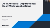 AI in Actuarial Departments: Real-World Applications
