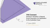 YAI Connect: Premium Valuation in Natural Event Insurance: An Application to the Australian Case