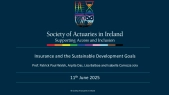 Insurance and the Sustainable Development Goals
